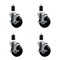 Service Caster 4'' Soft Rubber Swivel 1-1/2'' Expanding Stem Caster Set with Brake, 4PK SCC-EX20S414-SRS-TLB-112-4 - alternate 1